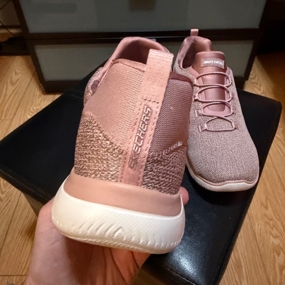 Skechers Women's Mauve Knit Sneakers - Picture 6 of 10